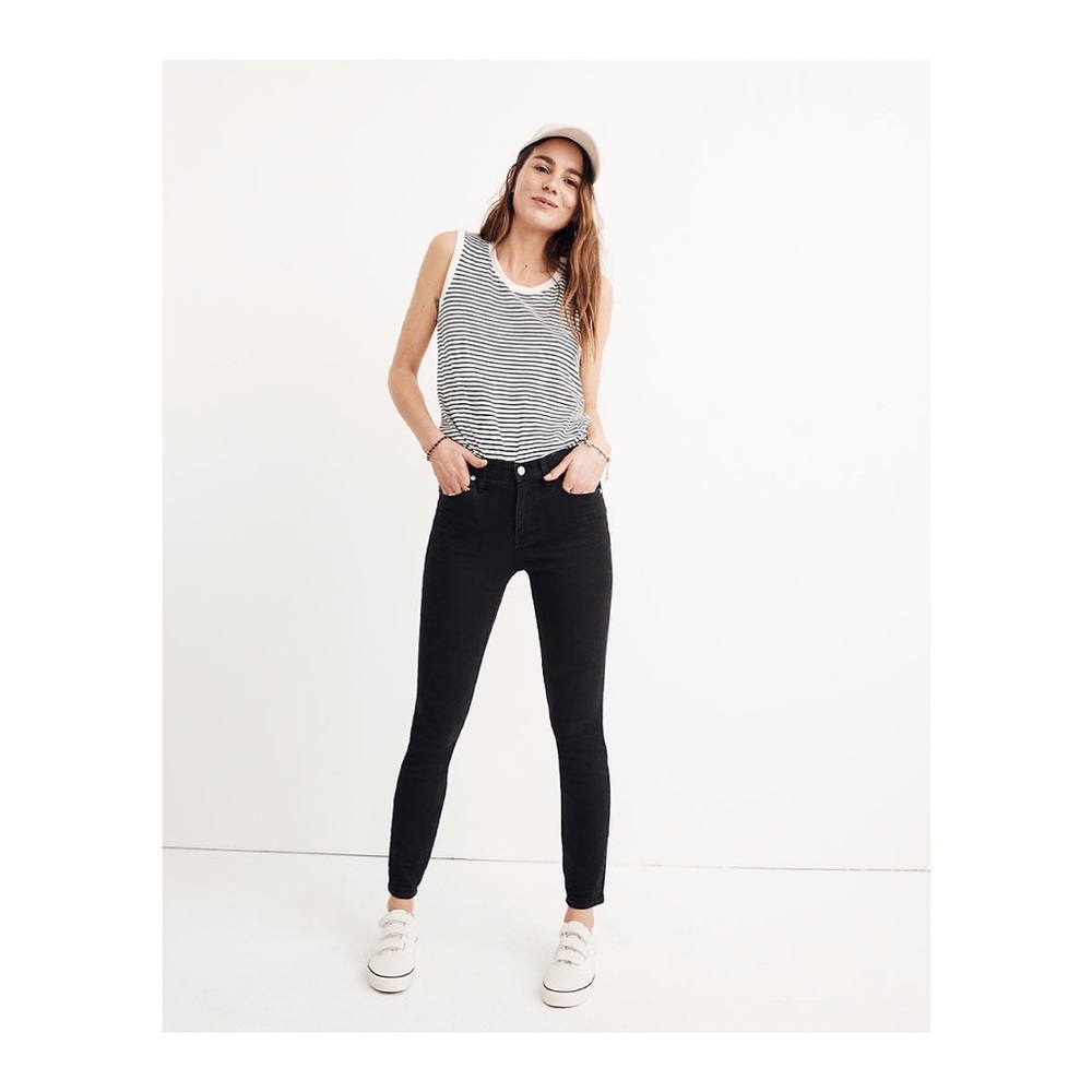 Madewell PETITE 9" Mid-Rise Skinny Jeans Lunar Wash 36P
